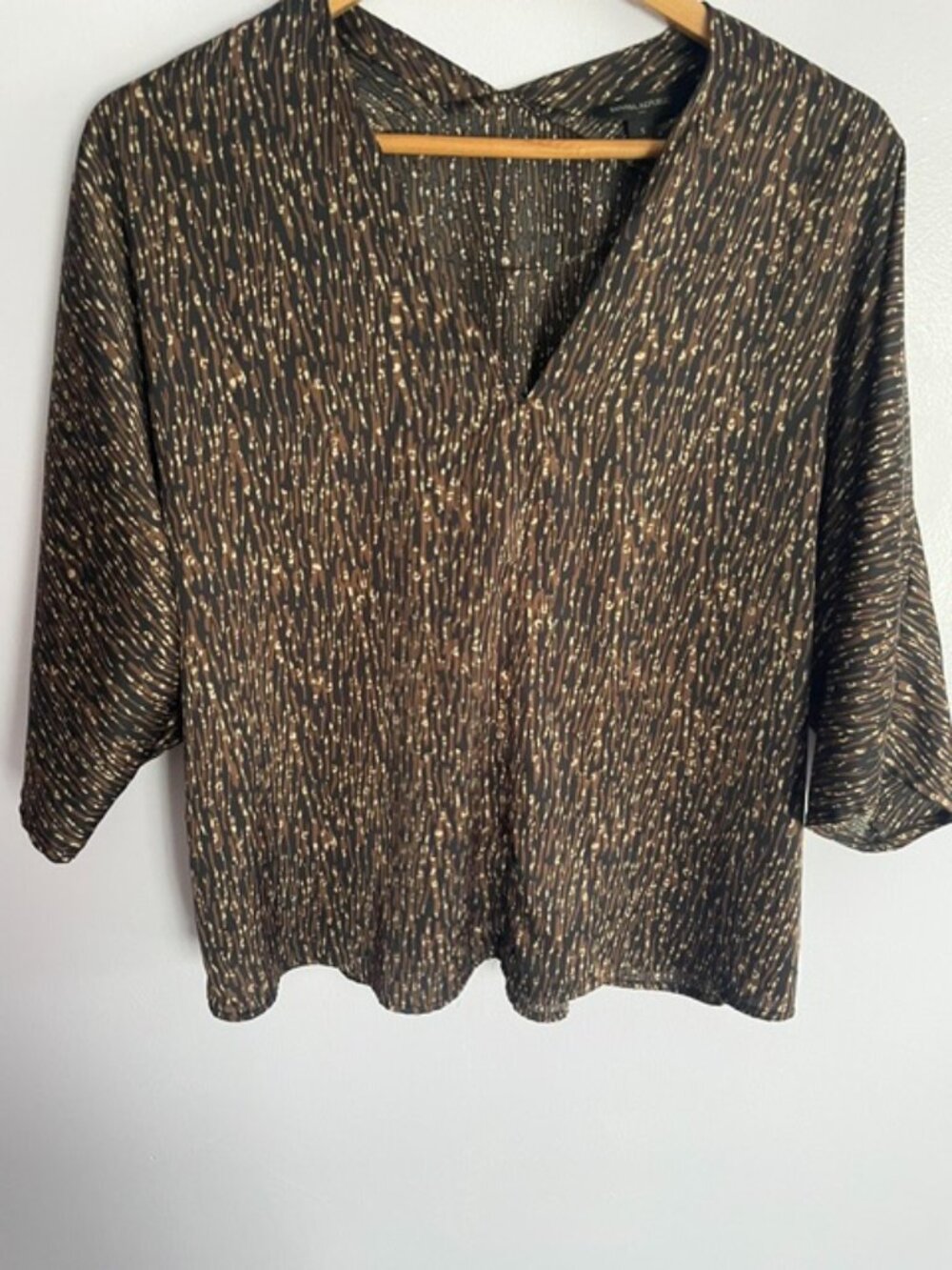 Banana Republic, Brown/Black blouse, Size Small
